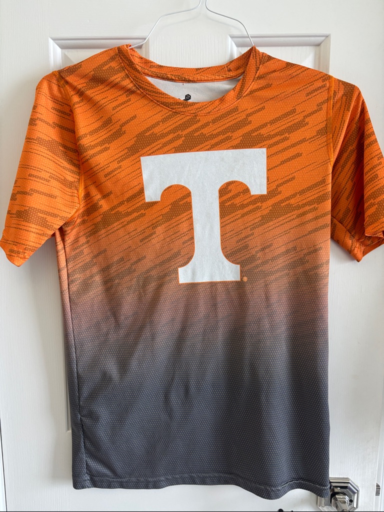 Tennessee Volunteers Gradient Orange & Gray Kids Tee - Big White T Logo